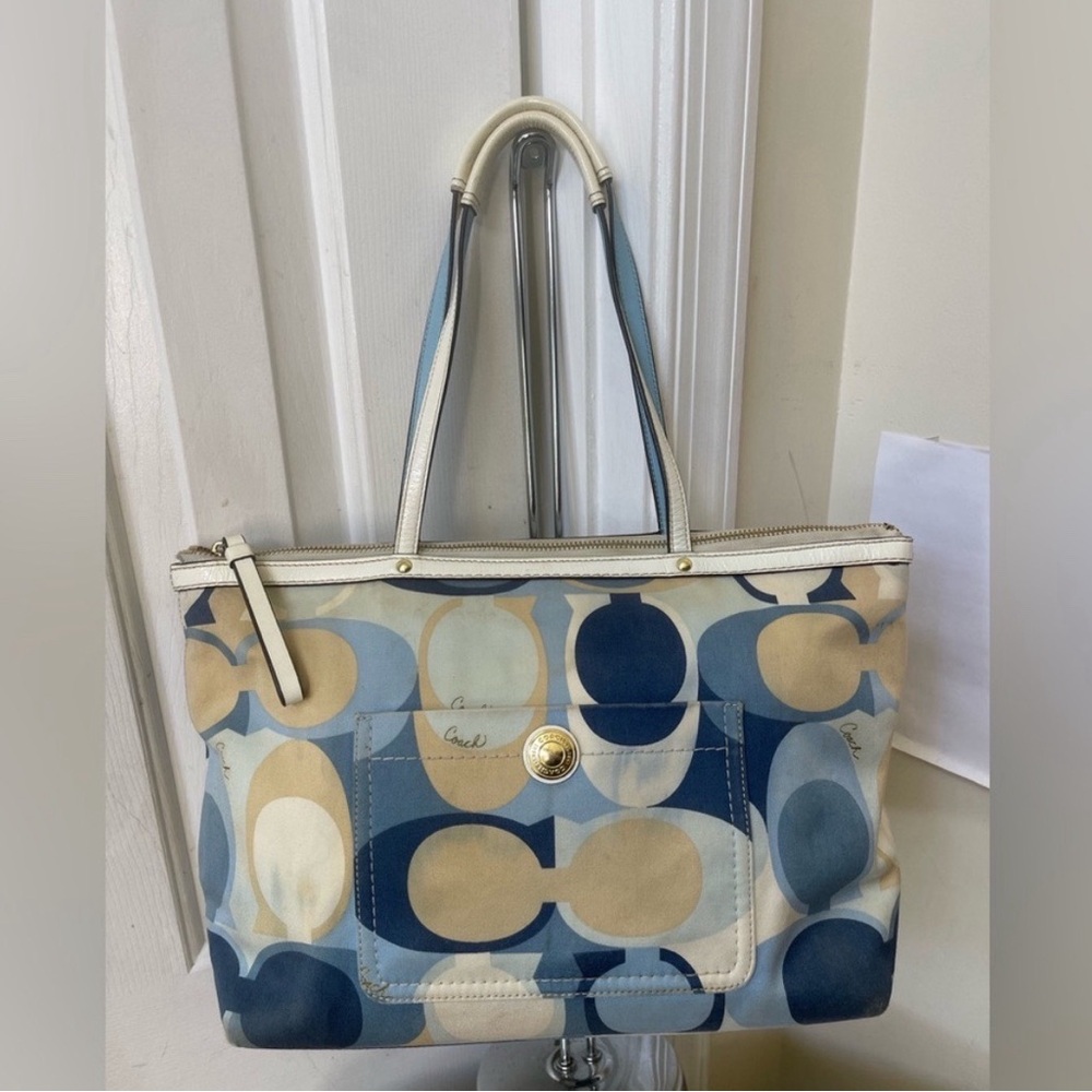 Coach Multicolor Signature Tote Bag